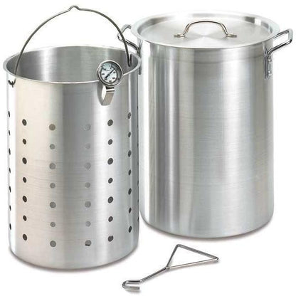 Fire Magic 26 Quart Aluminum Turkey Fryer Pot With Basket And Thermometer