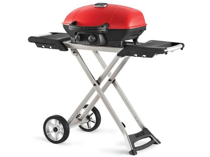 Napoleon TravelQ 285X Portable Propane Gas Grill with Scissor Cart - TQ285X-RD-1-A - Angled View