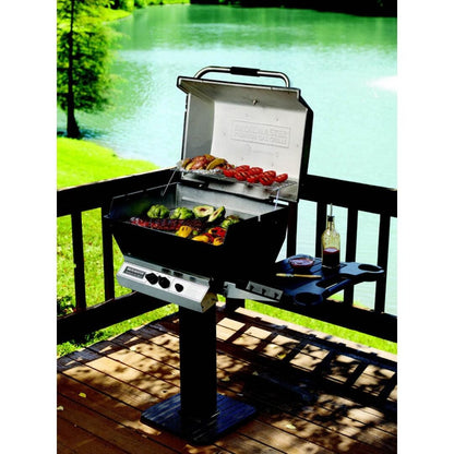 Broilmaster Deluxe Series 24" Post Mount Natural Gas Grill with 2 Burners - H4PK3N - Lifestyle