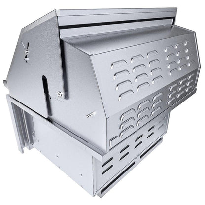 Sunstone SUNCHSZ28 Series 28 Inch Single Zone 304 Stainless Steel Charcoal Grill - Rear Vents