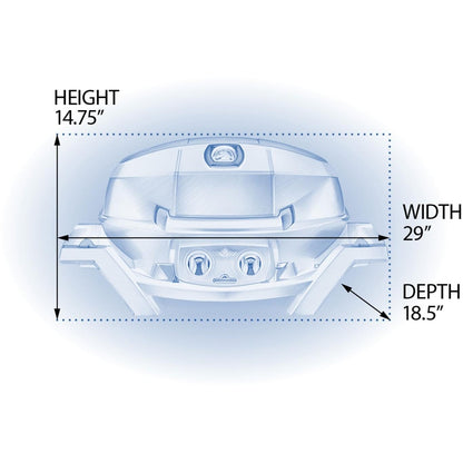 Napoleon TravelQ Pro 285 Gas Grill - Dimensions - Diagram