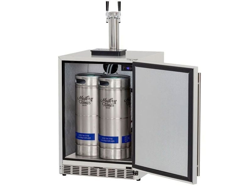 TrueFlame 24-Inch 6.6C Deluxe Outdoor Rated Kegerator - TF-RFR-24DK