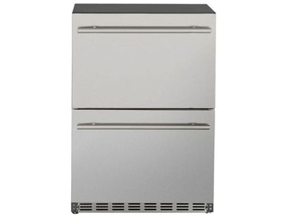 TrueFlame 24-Inch 5.3c Deluxe Outdoor Rated 2-Drawer Refrigerator - TF-RFR-24DR2-A