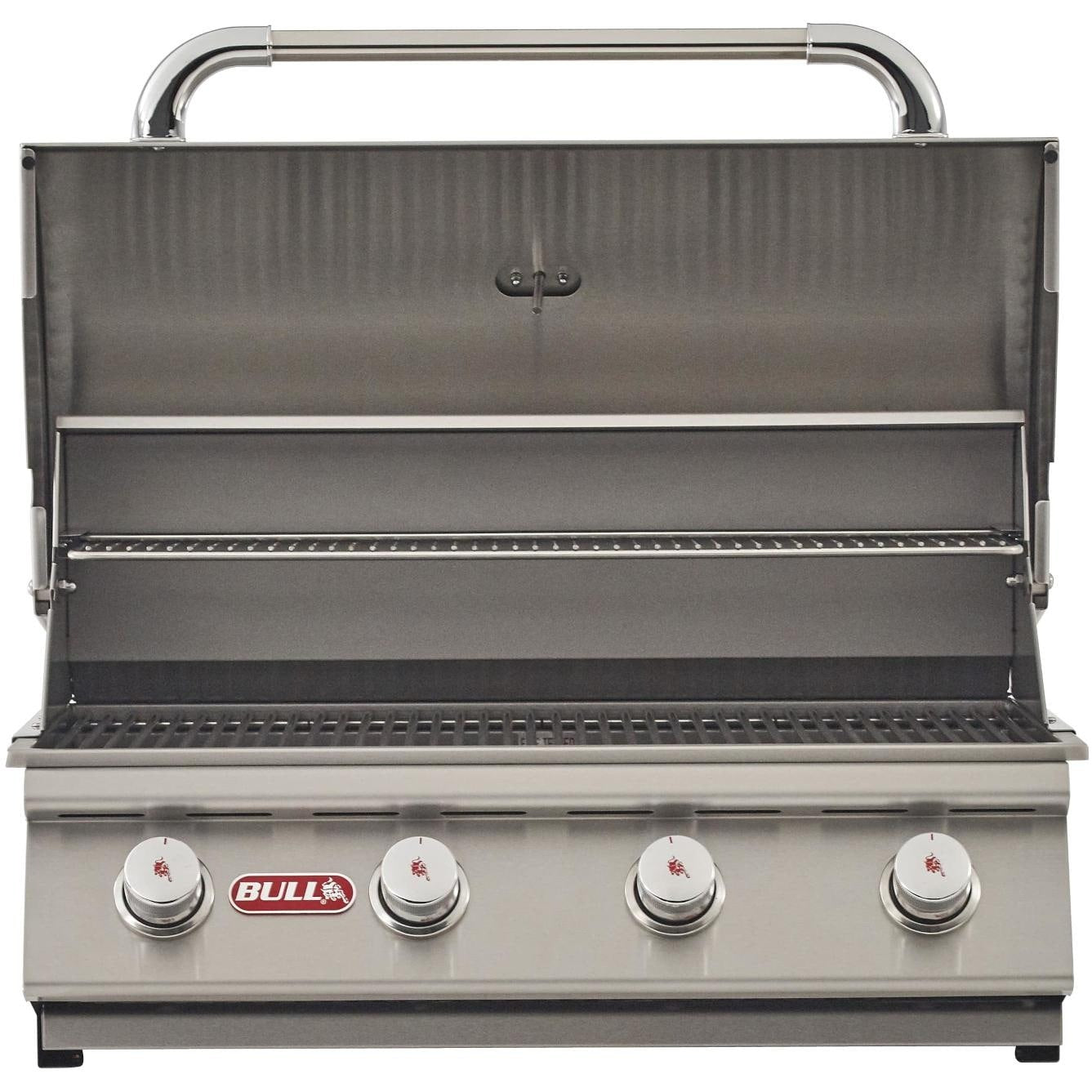 Bull 2603 Outlaw 4-Burner Built-In Gas Grill - Hood Open