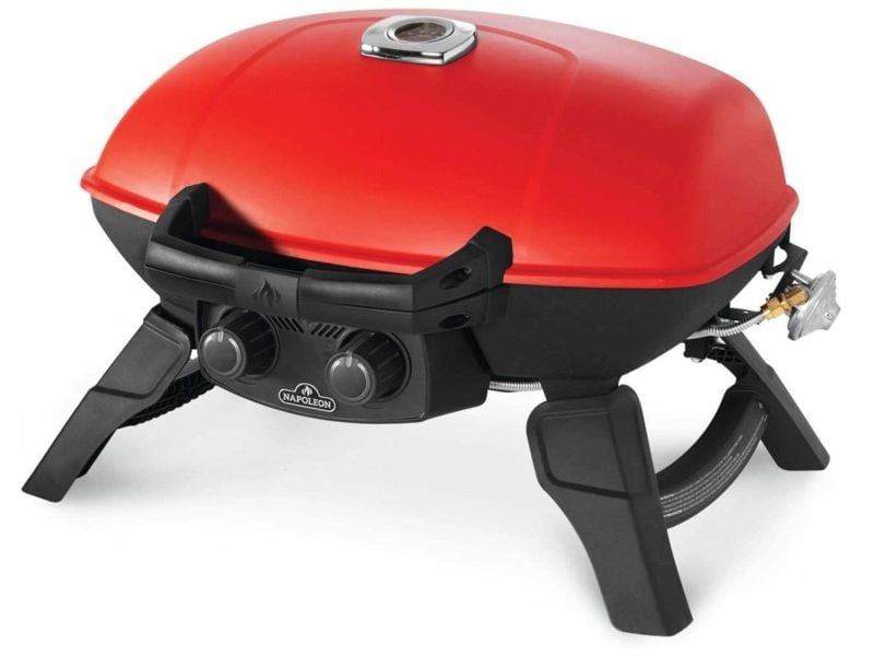 Napoleon TravelQ 285 Portable Propane Gas Grill with Griddle - TQ285-RD-1-A