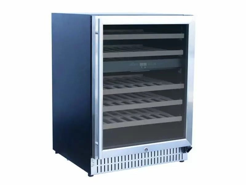 Summerset 24-Inch Outdoor Rated Dual Zone Wine Cooler - RFR-24WD - Angled View