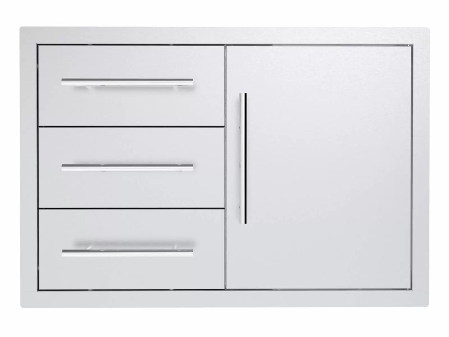 Sunstone Texan Series 30-Inch Stainless Steel Triple Drawer & Door Combo - TEX-30TDDC - Front View