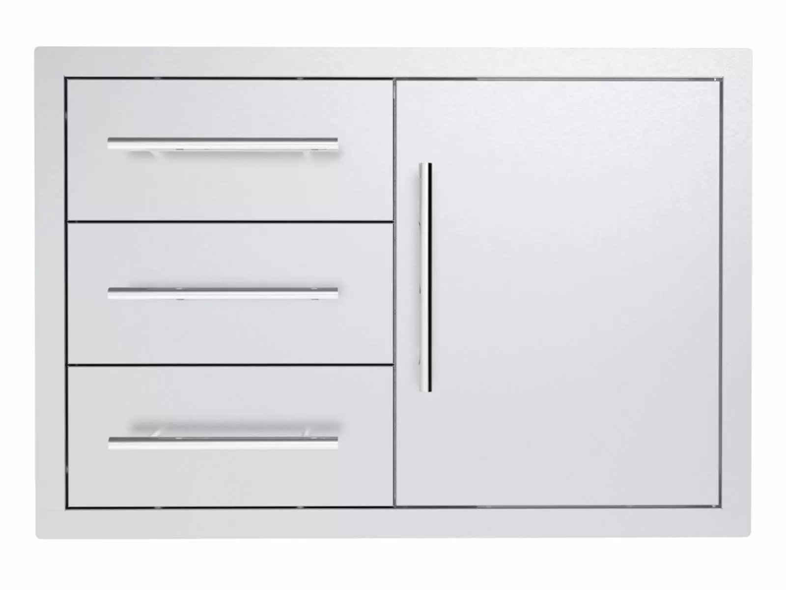 Sunstone Texan Series 30-Inch Stainless Steel Triple Drawer & Door Combo - TEX-30TDDC - Front View