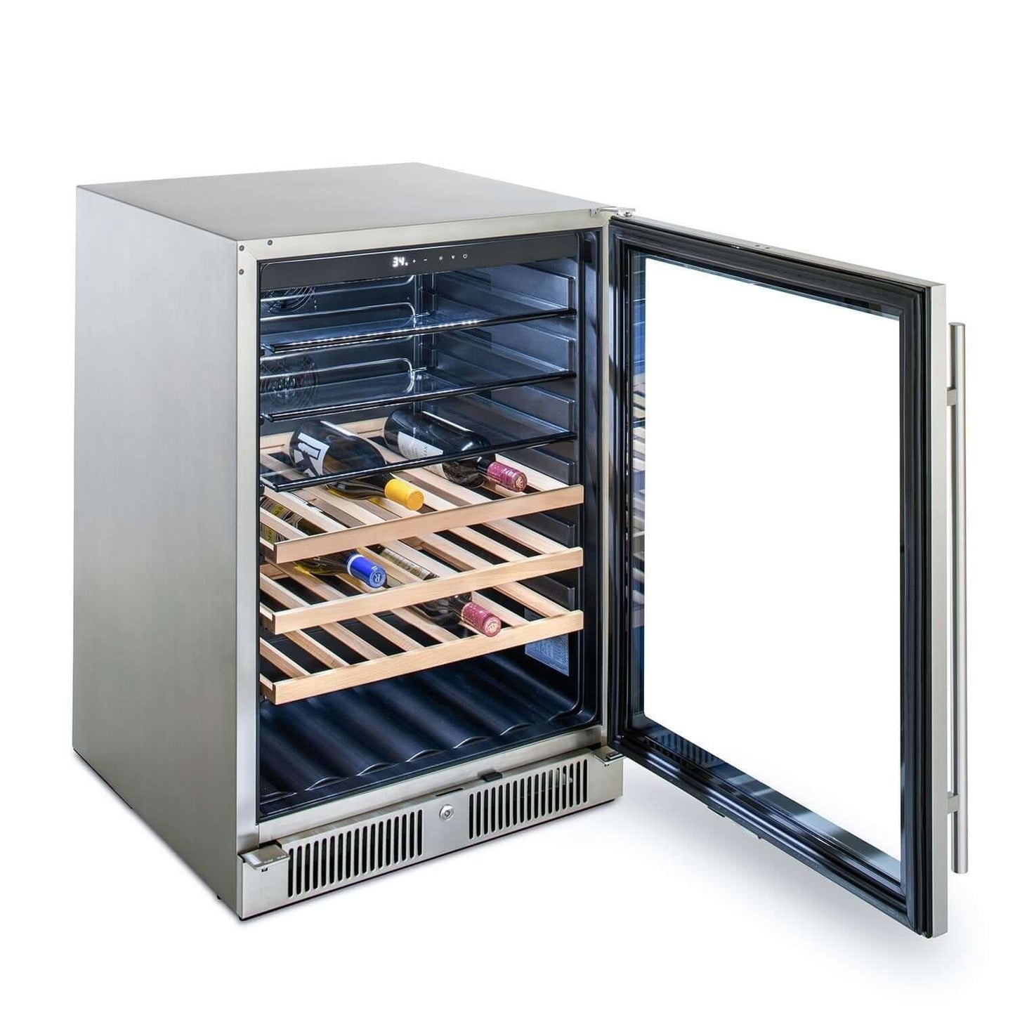 Blaze BLZ-GDBEV-5.5 24-Inch 5.5 Cu. Ft. Outdoor Rated Beverage Cooler - Side View with Wine