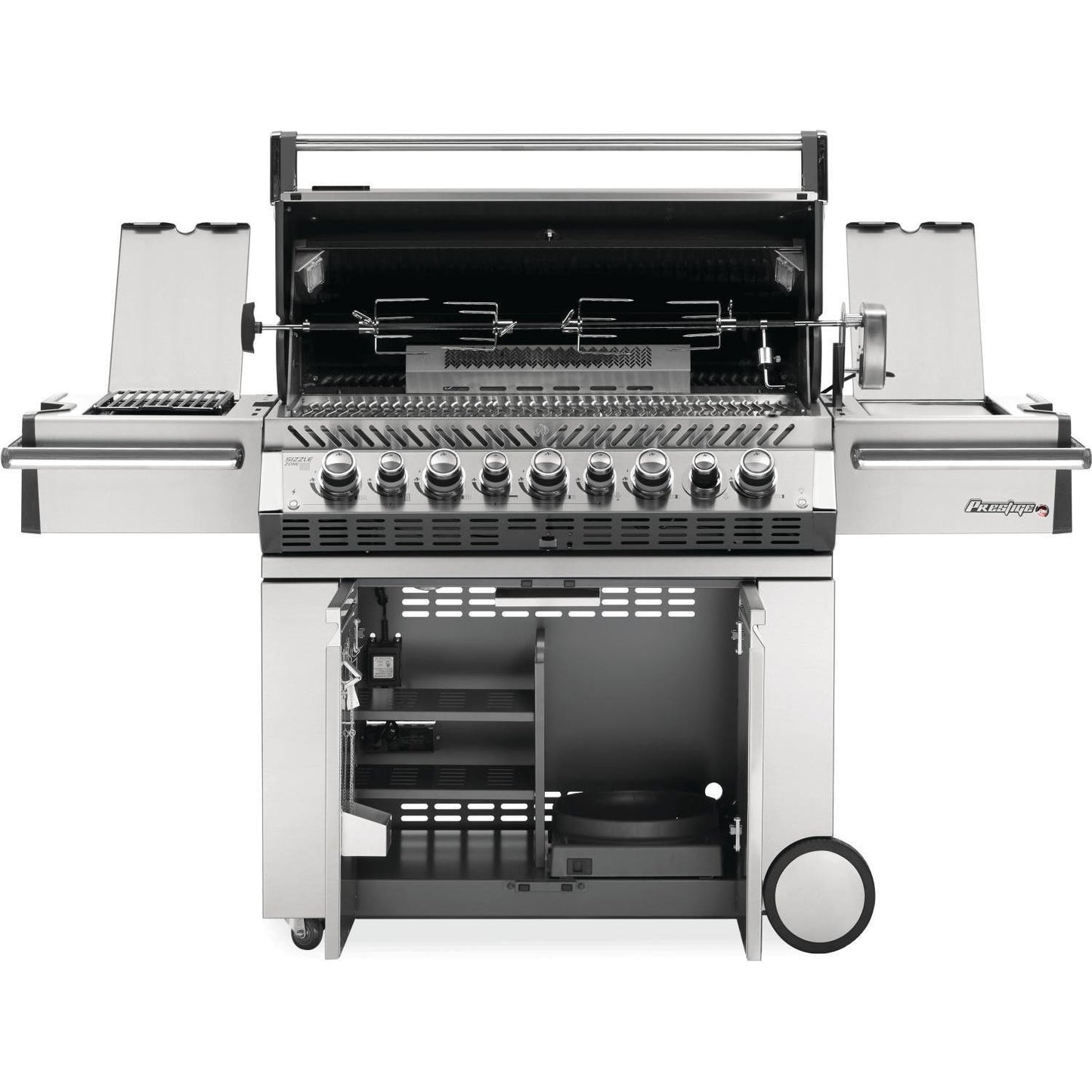 Napoleon PRO665RSIBSS-3 Prestige PRO 665 Grill with Infrared Rear Burner and Infrared Side Burner (2019) - Open View