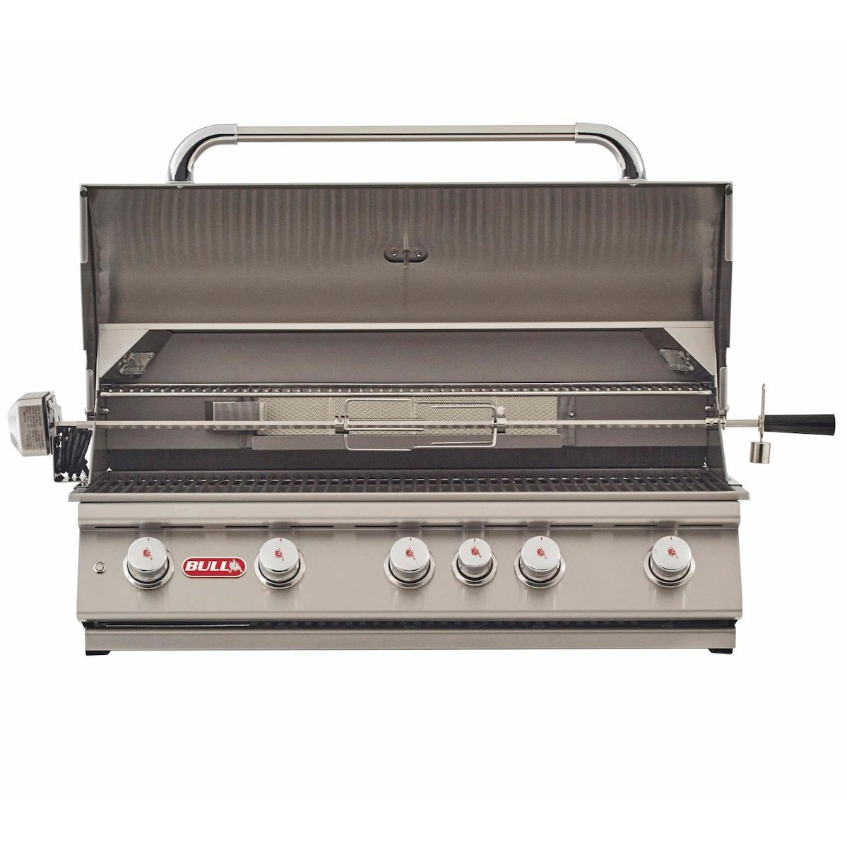 Bull 5756 Brahma 38-Inch 5-Burner Built-In Gas Grill - Hood Open