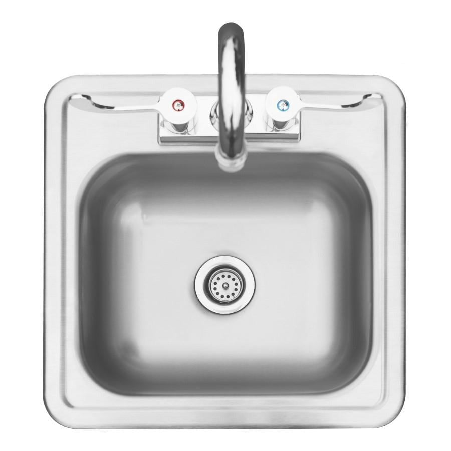 Summerset SSNK-15D 15x15 Inch Drop-in Sink - Overhead View