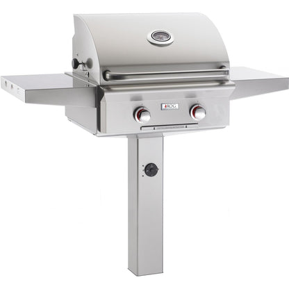 American Outdoor Grill T-Series 24-Inch 2-Burner Freestanding Grill On In-Ground Post - 24T-00SP