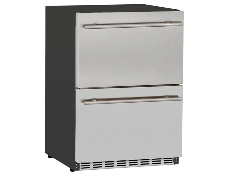 TrueFlame 24-Inch 5.3c Deluxe Outdoor Rated 2-Drawer Refrigerator - TF-RFR-24DR2-A