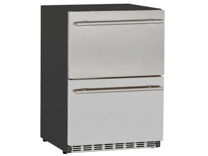 TrueFlame 24-Inch 5.3c Deluxe Outdoor Rated 2-Drawer Refrigerator - TF-RFR-24DR2-A