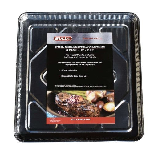 Bull Grease Tray Liners 24" Grill Grease Tray Liner 3 Pack Poly Bag while supplies last - 24267 - 3 Pack in Packaging.