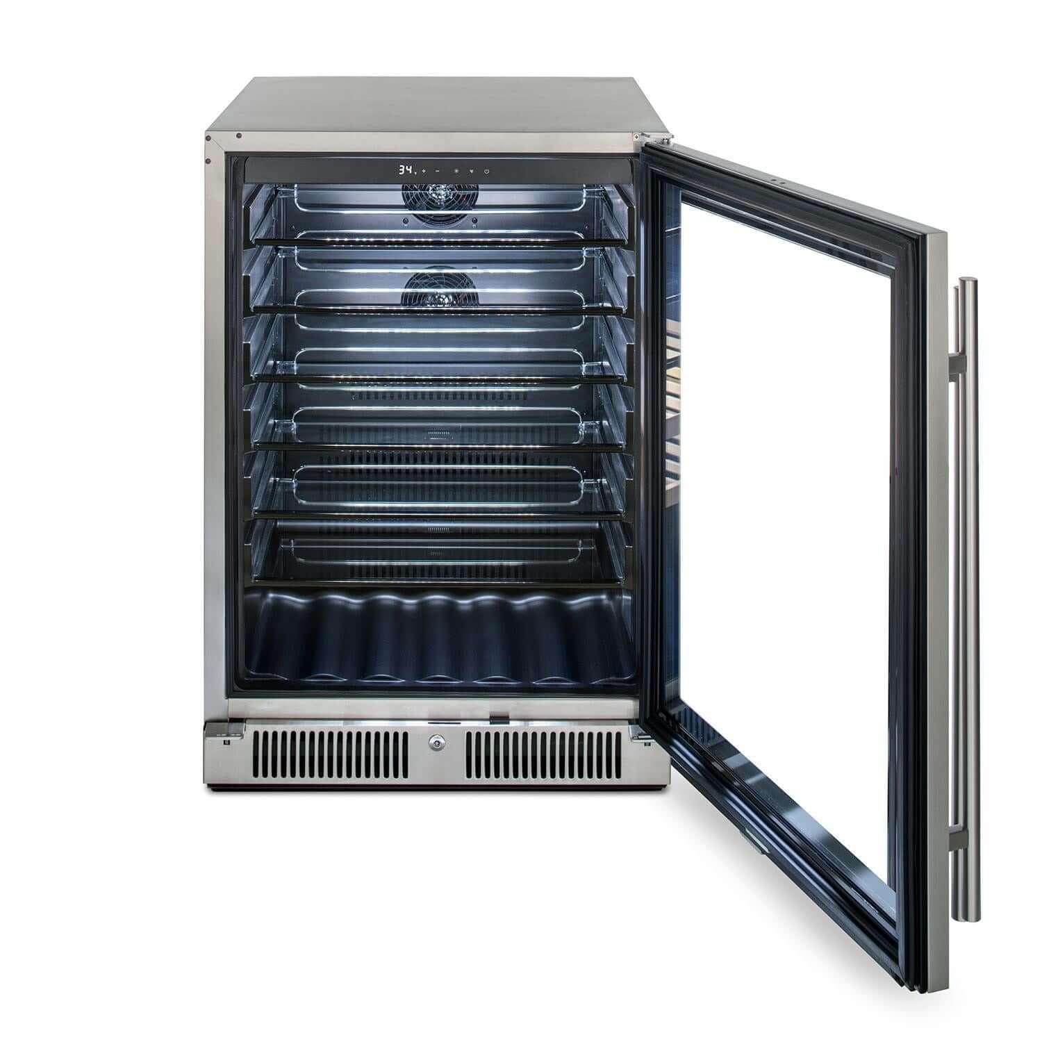 Blaze BLZ-GDBEV-5.5 24-Inch 5.5 Cu. Ft. Outdoor Rated Beverage Cooler - Door Open