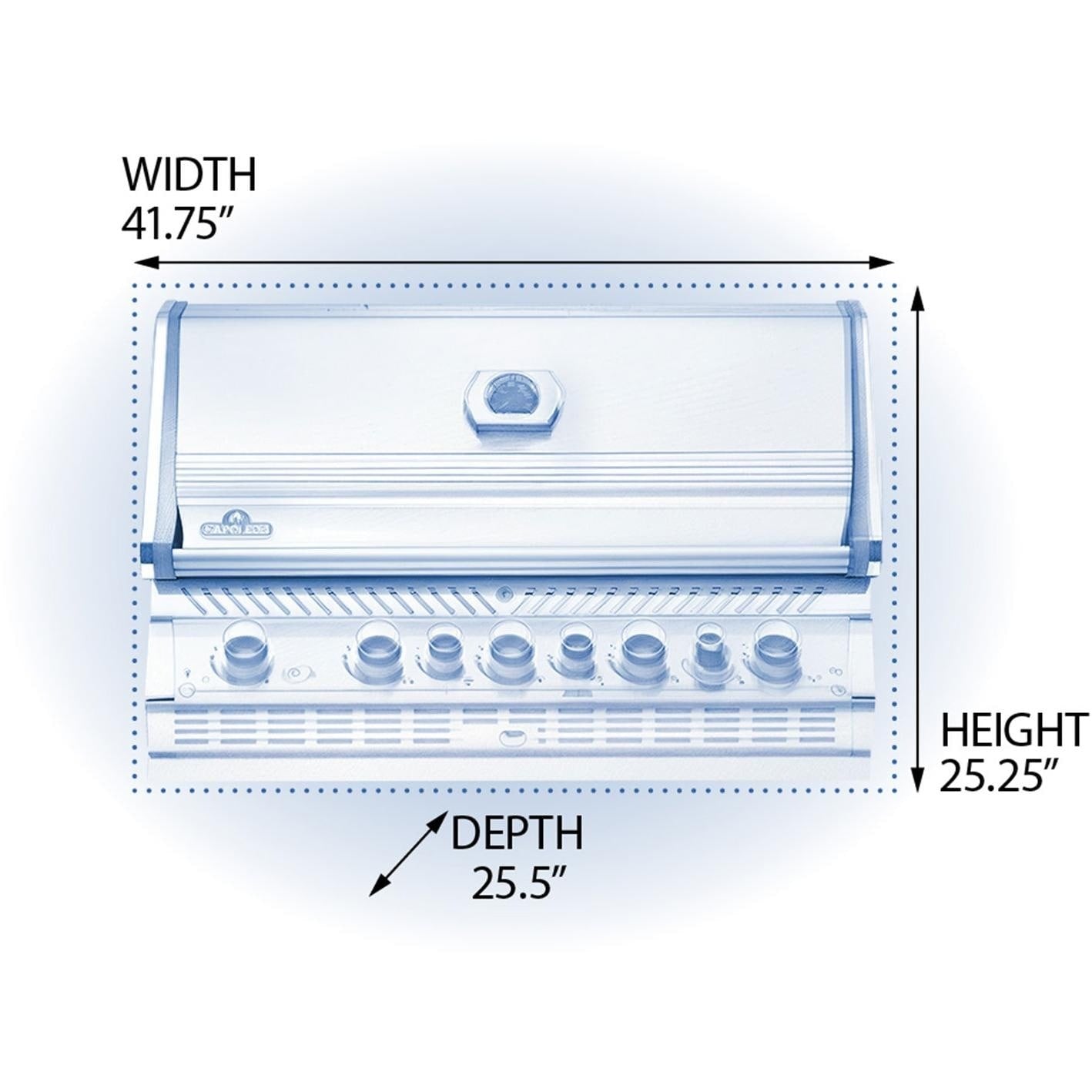 Napoleon Prestige PRO 665 Built-in Grill with Infrared Rear Burner and Rotisserie Kit - BIPRO665RBSS-3