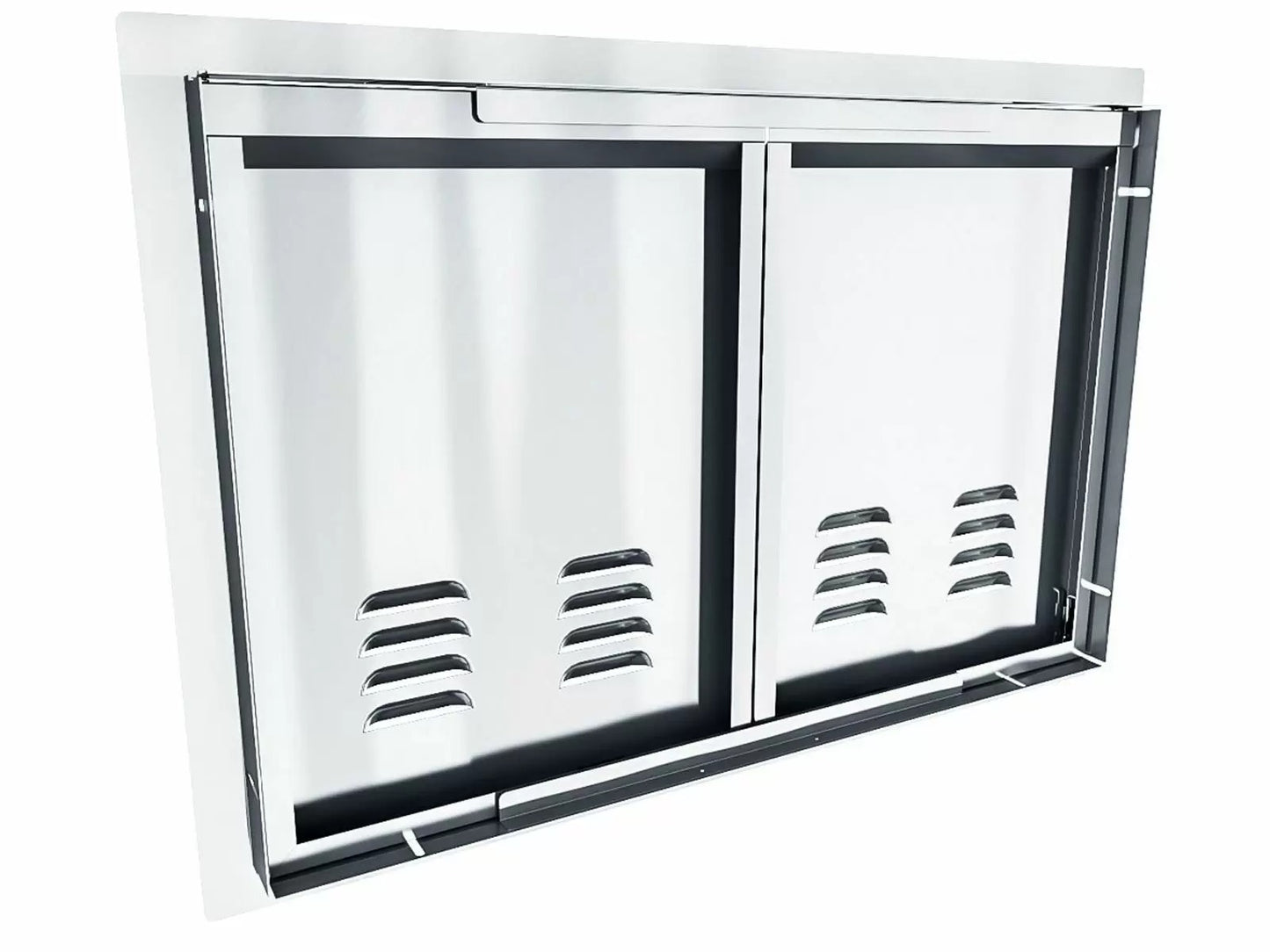 Sunstone Aruba Series Sleek Style 30-Inch Stainless Steel Vented Double Door - ARU-DDV30 - Back View