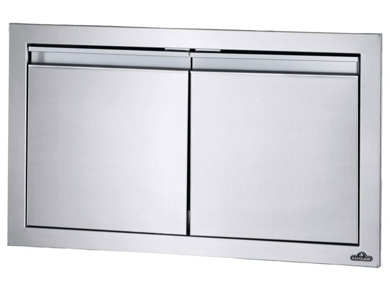 Napoleon 30-Inch Stainless Steel Small Double Doors - BI-3016-2D - Angled View