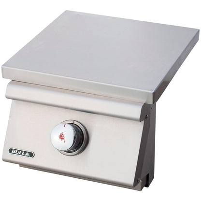 Bull 6001 Slide-In Pro Side Burner W/ Stainless Steel Lid - Show With Lid Closed