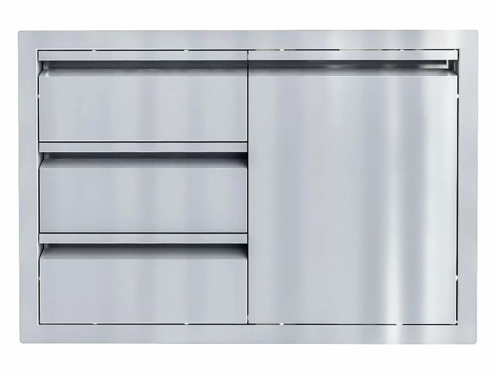 Sunstone Aruba Series Sleek Style 30-Inch Stainless Steel Triple Drawer Door Combo - ARU-TDC30 - Front View