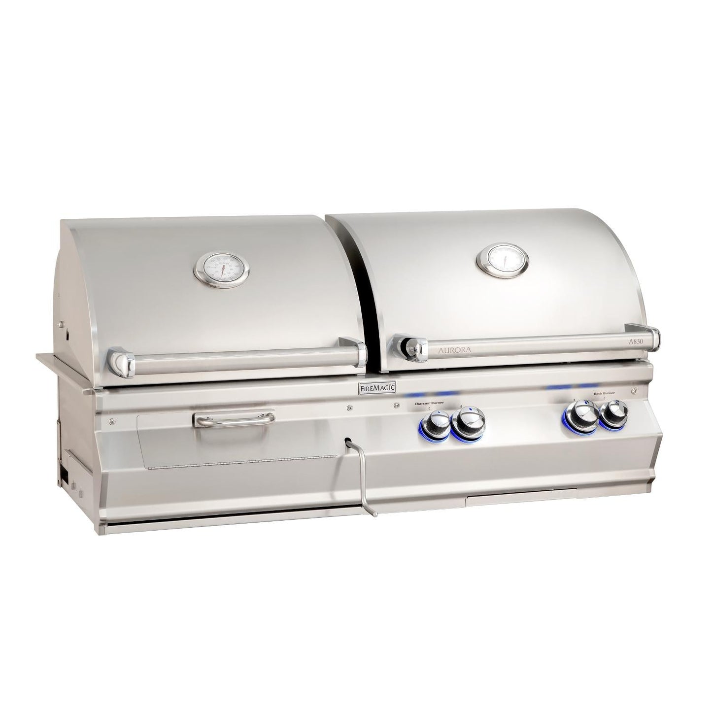 Fire Magic - A830I-7LA-CB - Aurora 46-Inch Built-In Gas & Charcoal Combo Grill W/ One Infrared Burner