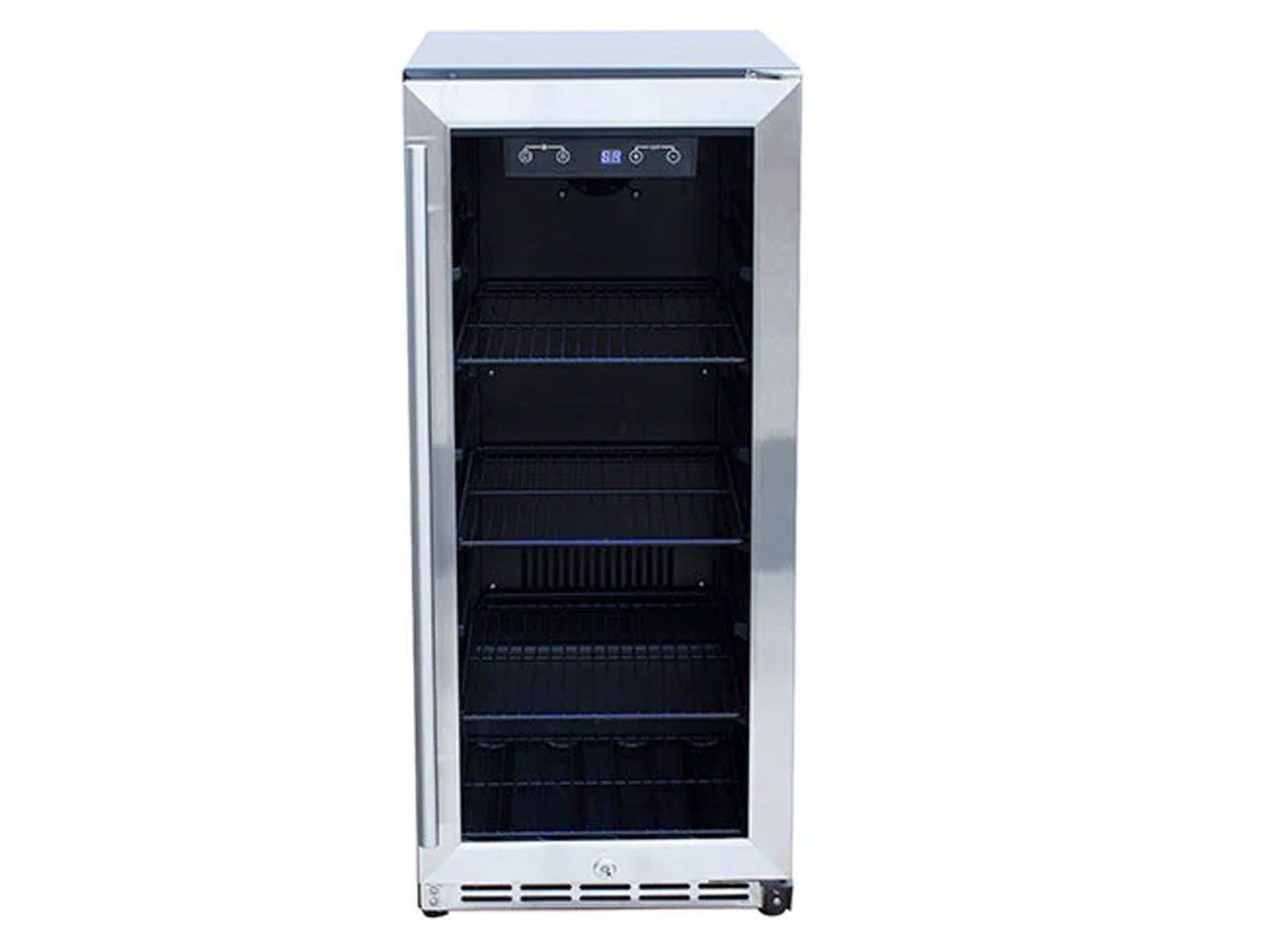 TrueFlame 15-Inch Outdoor Rated Fridge with Glass Door - TF-RFR-15G