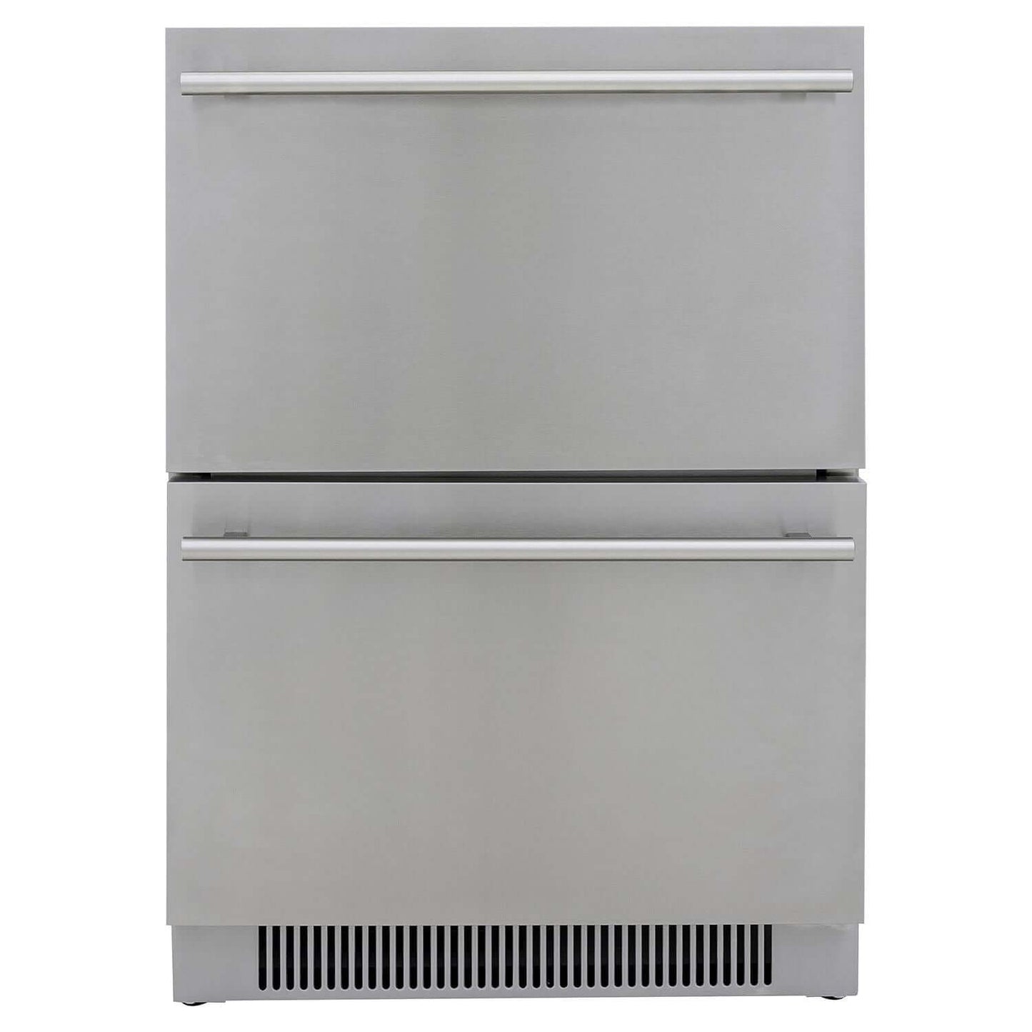 Blaze BLZ-SSRF-DBDR5.1 5.1 Cu. Ft. Outdoor Rated Stainless Steel Double Drawer Refrigerator - White Background