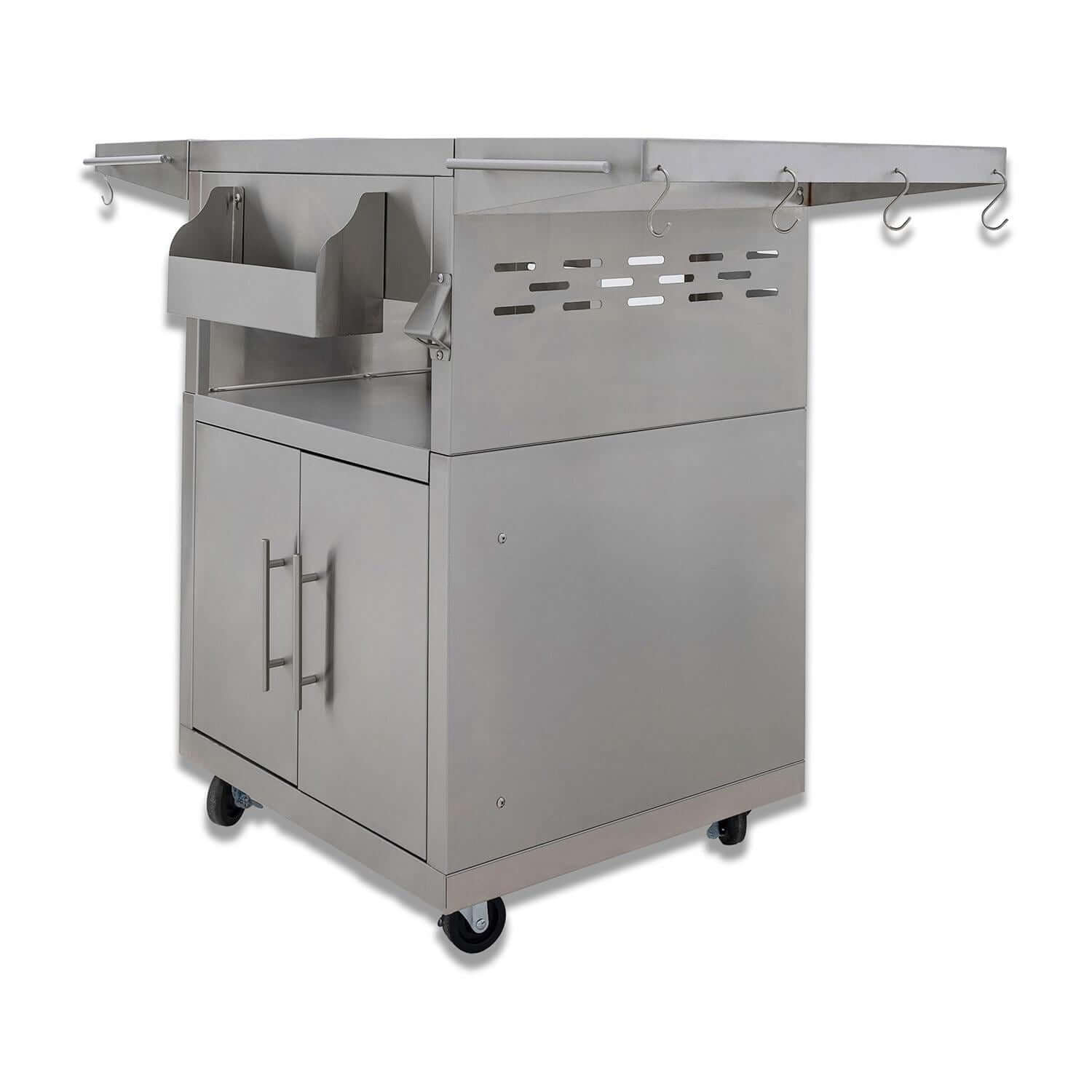 Blaze - BLZ-20-KMDO-CART-SC - Cast Aluminum Kamado Grill Cart Only - AngledSide View - White Background