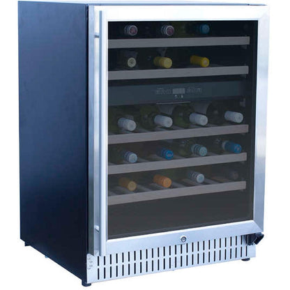 Summerset 24-Inch Outdoor Rated Dual Zone Wine Cooler - SSRFR-24WD - Angled View