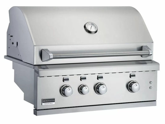 Broilmaster 34-Inch Stainless Steel Built-In Gas Grill - BSG343N - Front View