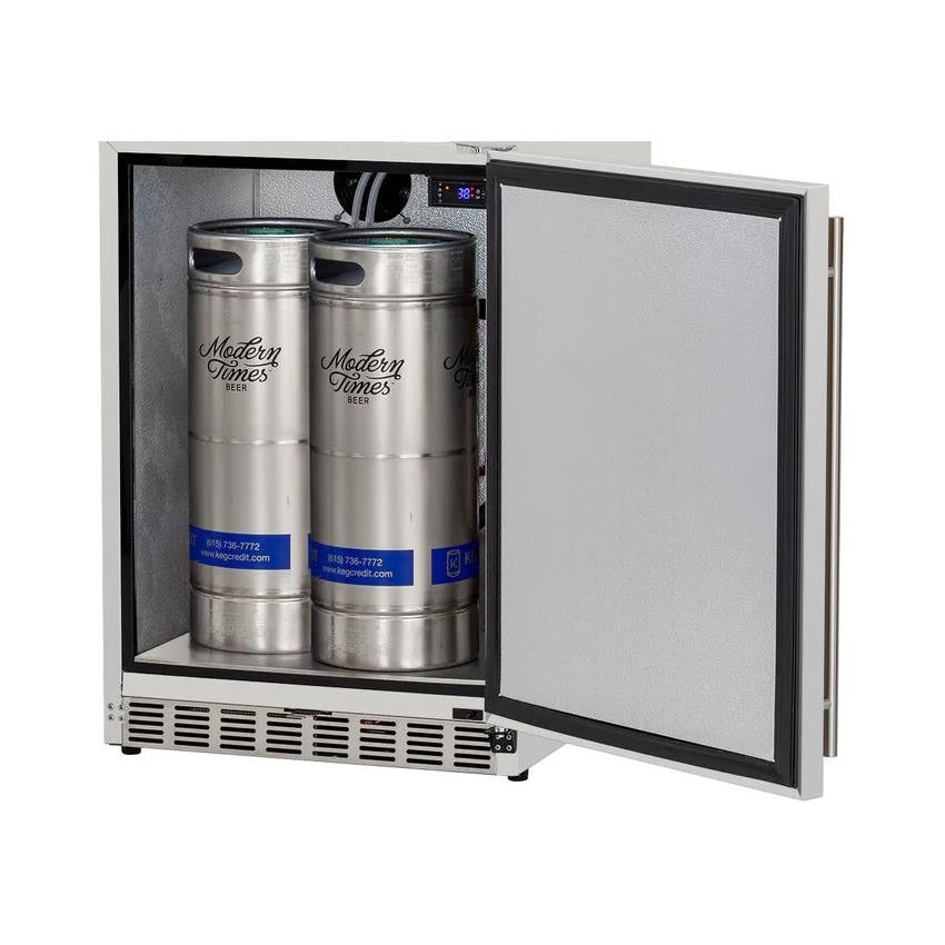 American Made Grills RFR-24DK 6.6c Deluxe Outdoor Rated Kegerator - No Tap - Interior View