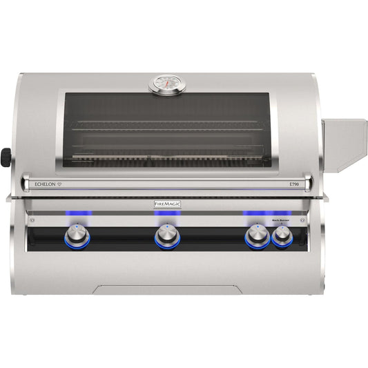 Fire Magic E790I-9EAP-W 36-Inch Built-In Propane Grill w/ Rotisserie, Magic Window & Analog Thermometer - White Background