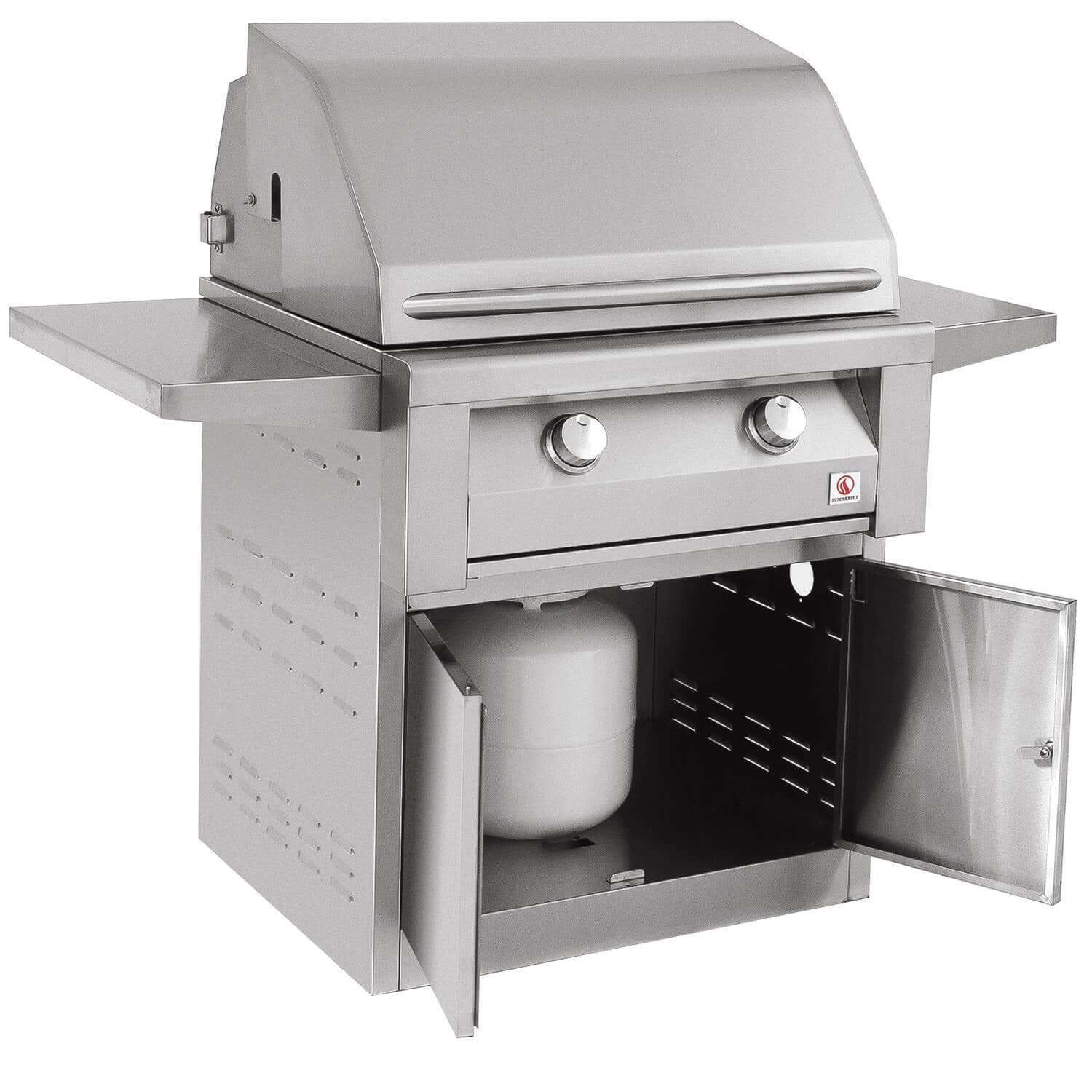 Summerset SBG30 Builder 30-Inch 2-Burner Grill On Pedestal - Doors Open