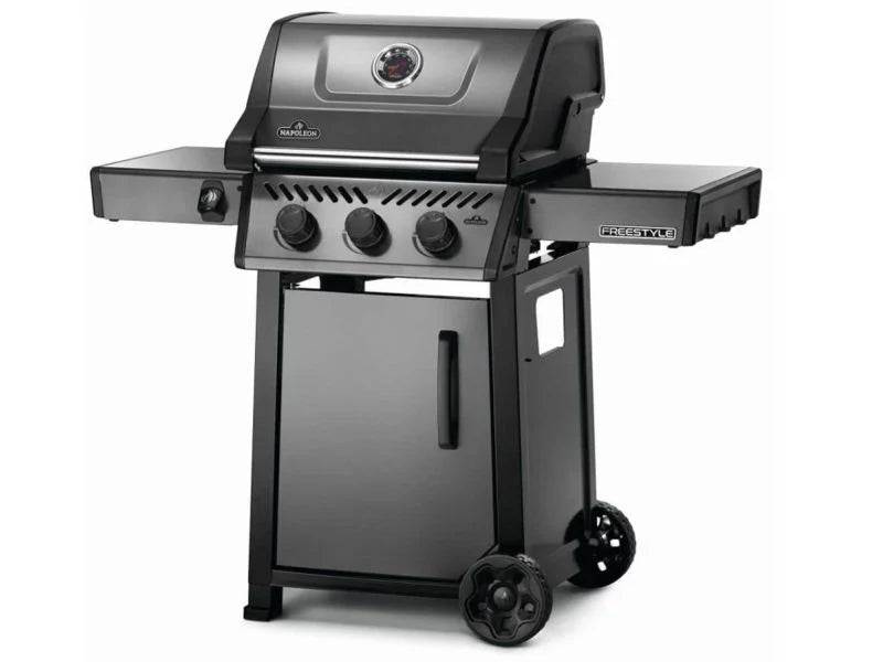 Napoleon Freestyle 365 Freestanding 3-Burner Gas Grill - Graphite Grey - F365DGT - Angled View