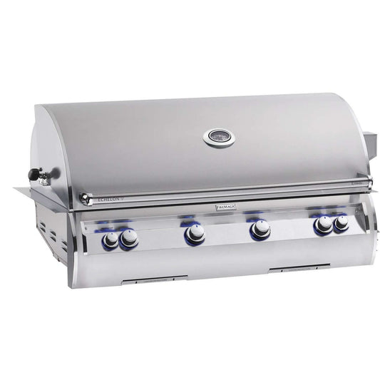 Fire Magic Echelon E1060i 48-inch built-in gas grill with analog hood thermometer, front view