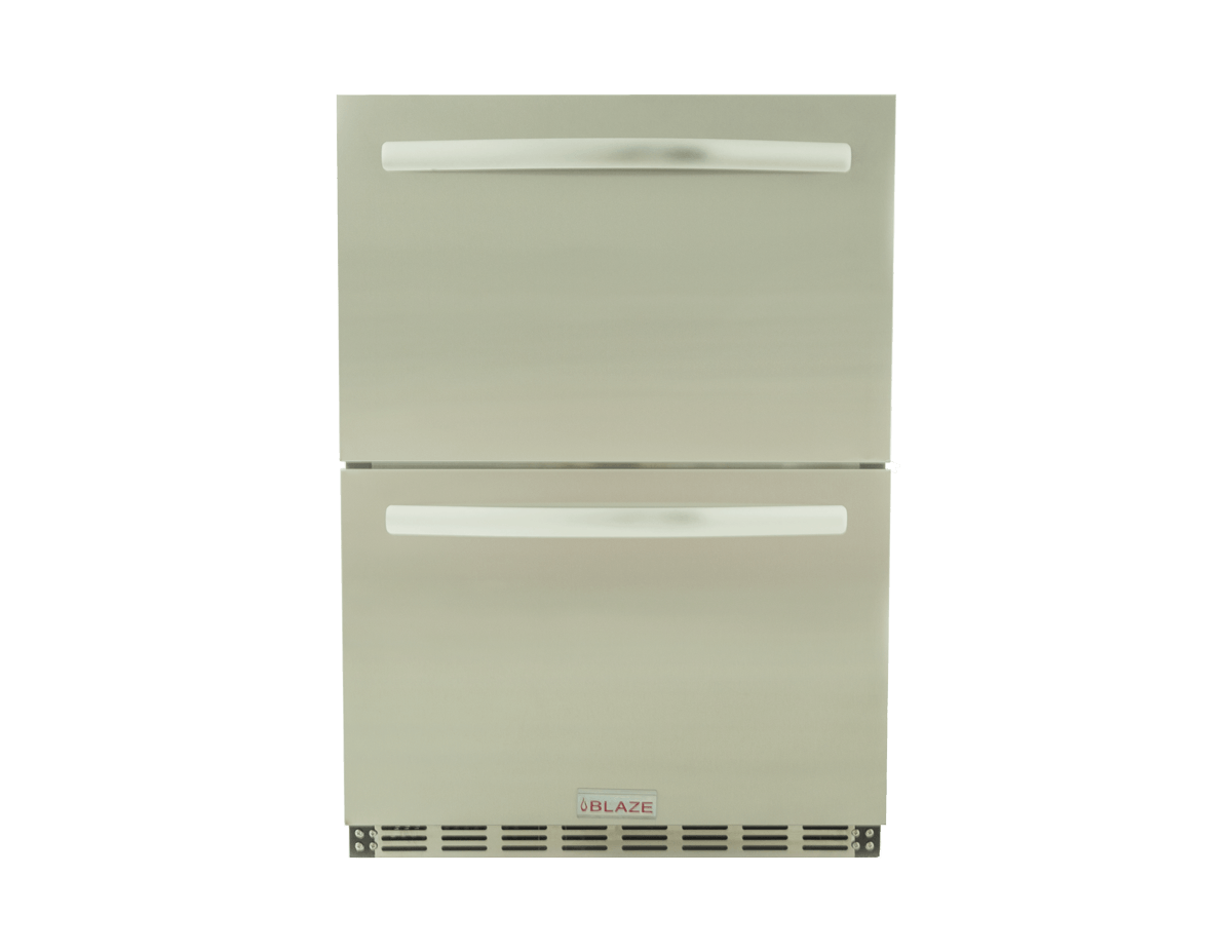 Blaze 23.5-Inch 5.1 Cu. Ft. Outdoor Rated Stainless Steel Double Drawer Refrigerator