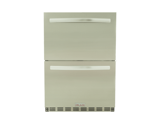 Blaze 23.5-Inch 5.1 Cu. Ft. Outdoor Rated Stainless Steel Double Drawer Refrigerator