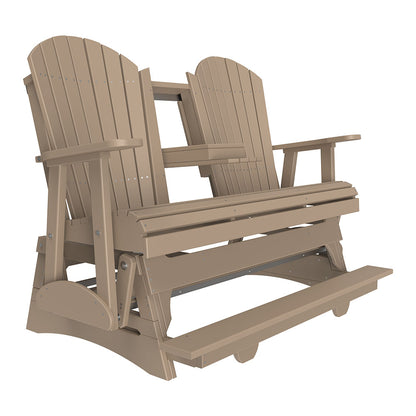 LuxCraft 5′ Adirondack Balcony Glider - 5APBAG - Weatherwood