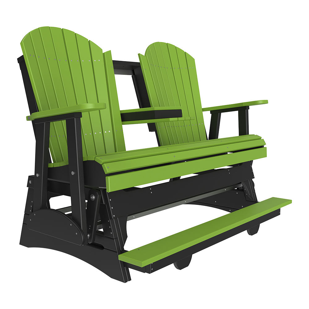 LuxCraft 5′ Adirondack Balcony Glider - 5APBAG - Lime Green / Black