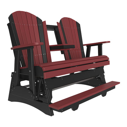 LuxCraft 5′ Adirondack Balcony Glider - 5APBAG - Cherrywood / Black