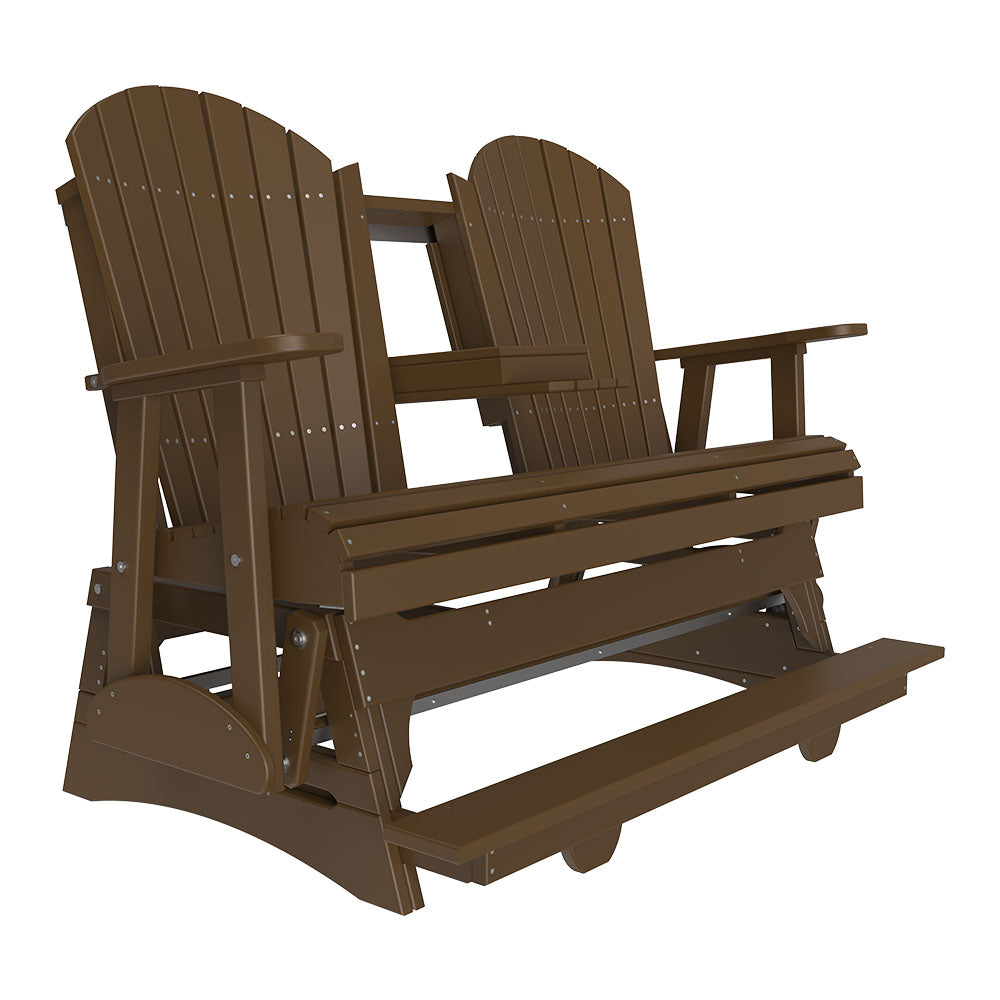 LuxCraft 5′ Adirondack Balcony Glider - 5APBAG - Chestnut Brown