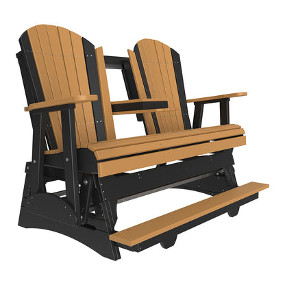 LuxCraft 5′ Adirondack Balcony Glider - 5APBAG - Cedar / Black