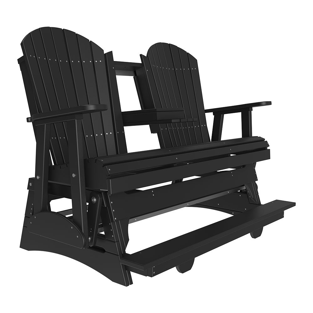 LuxCraft 5′ Adirondack Balcony Glider - 5APBAG - Black