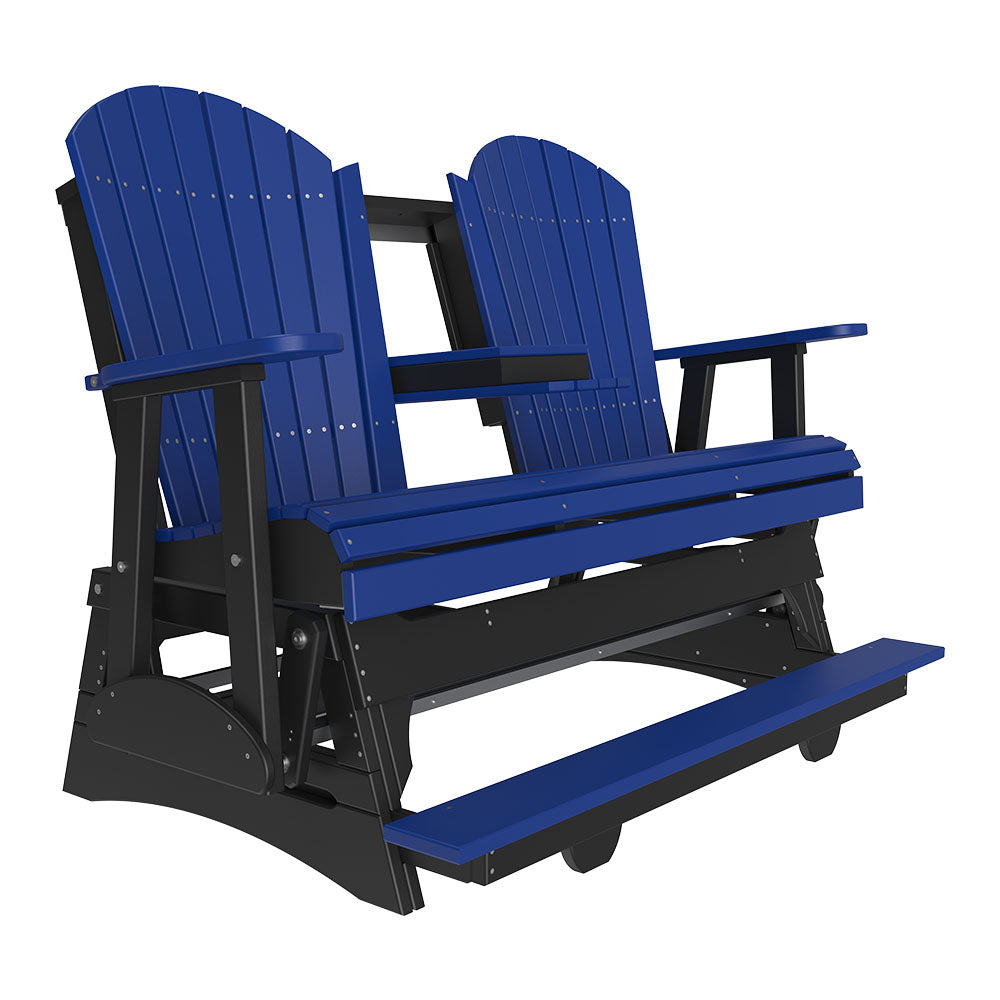 LuxCraft 5′ Adirondack Balcony Glider - 5APBAG - Blue / Black