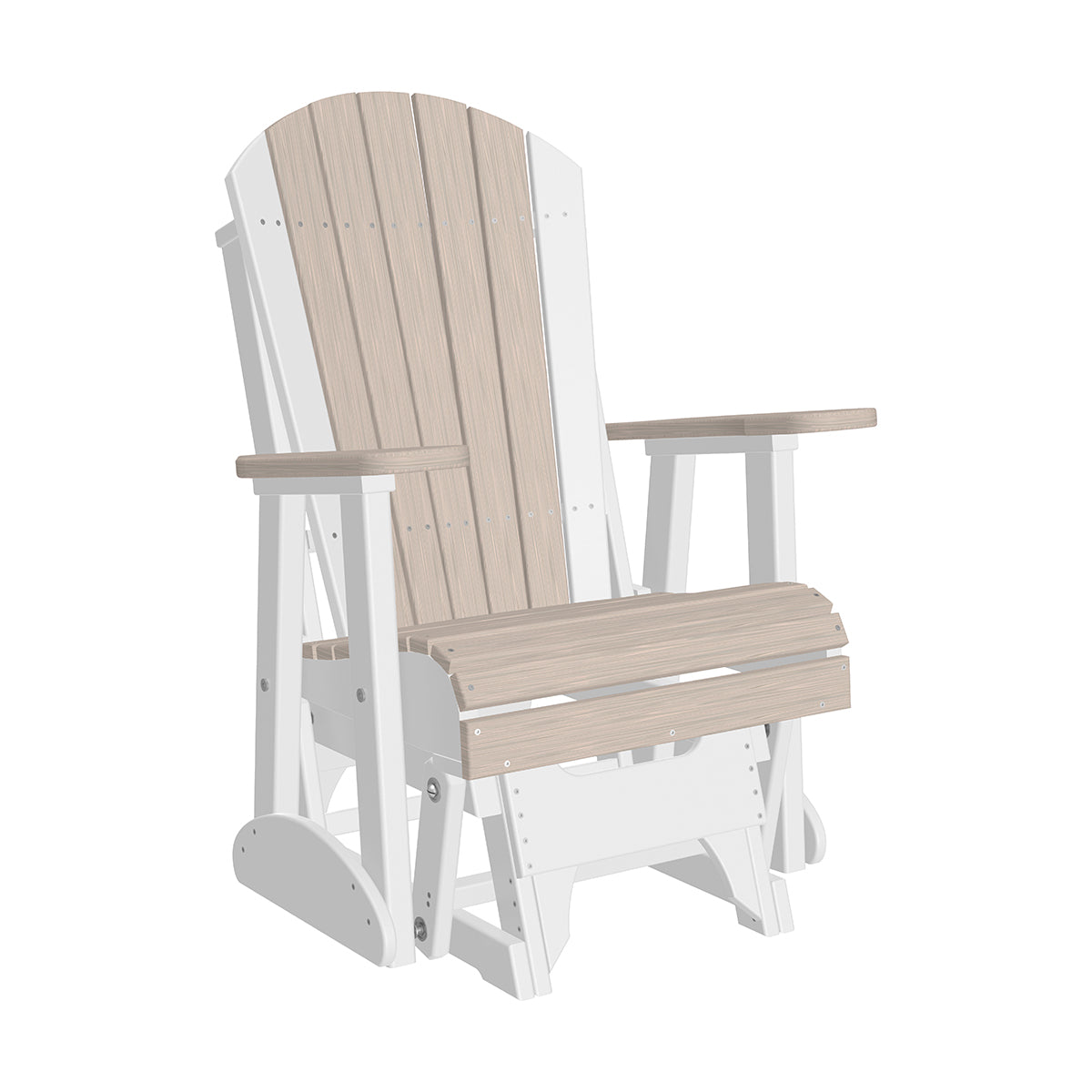 LuxCraft 2′ Adirondack Glider Chair - 2APG - Birch / White