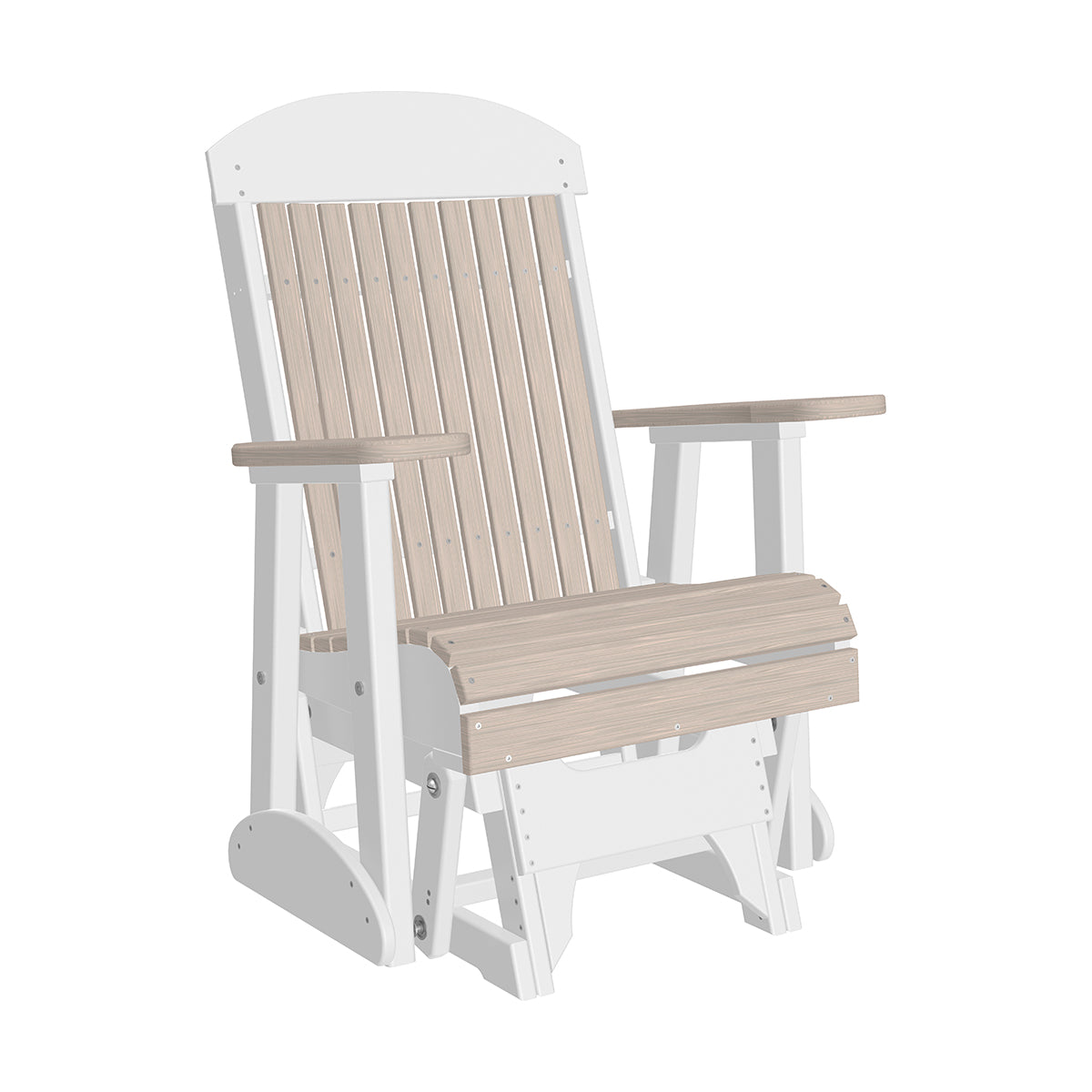 LuxCraft 2′ Classic Glider Chair - 2CPG - Birch / White