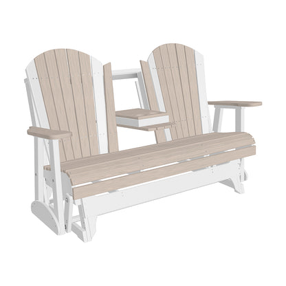 LuxCraft 5′ Adirondack Glider - 5APG - Birch / White