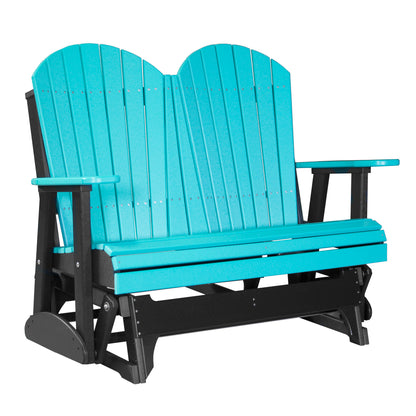 LuxCraft 4′ Adirondack Glider - 4APG - Aruba Blue / Black